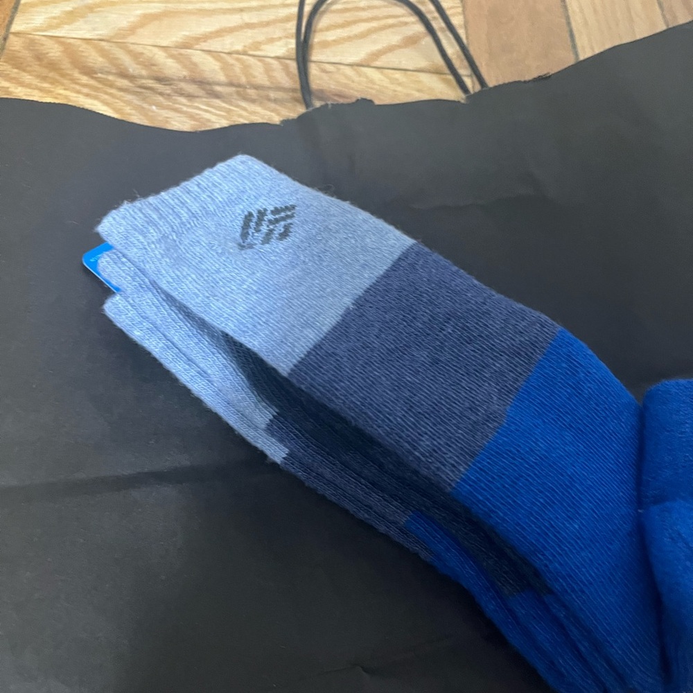 Columbia Men's Blue and Gray Casual Socks